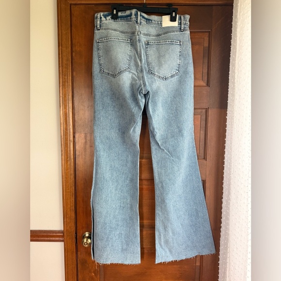 Express 70s Flare Mid Rise Light Blue Jeans - Picture 4 of 4